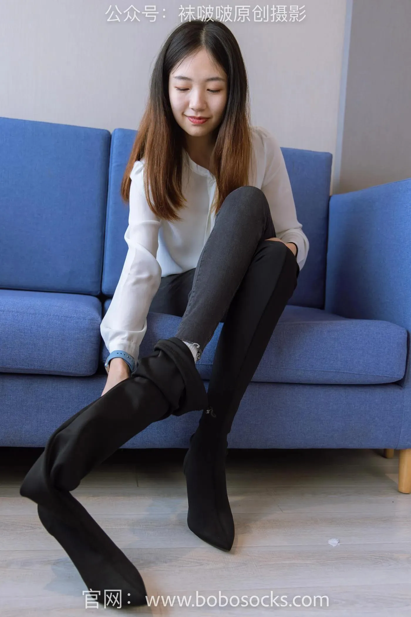 [BoBoSocks袜啵啵]NO.158 小甜豆-高跟长靴、白棉袜、裸足 [136P]插图6